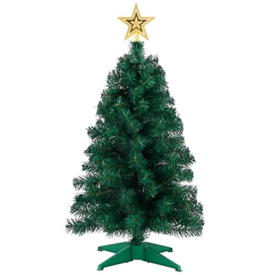 Star Tree Topper - 3ft Artificial Christmas Tree with Gold