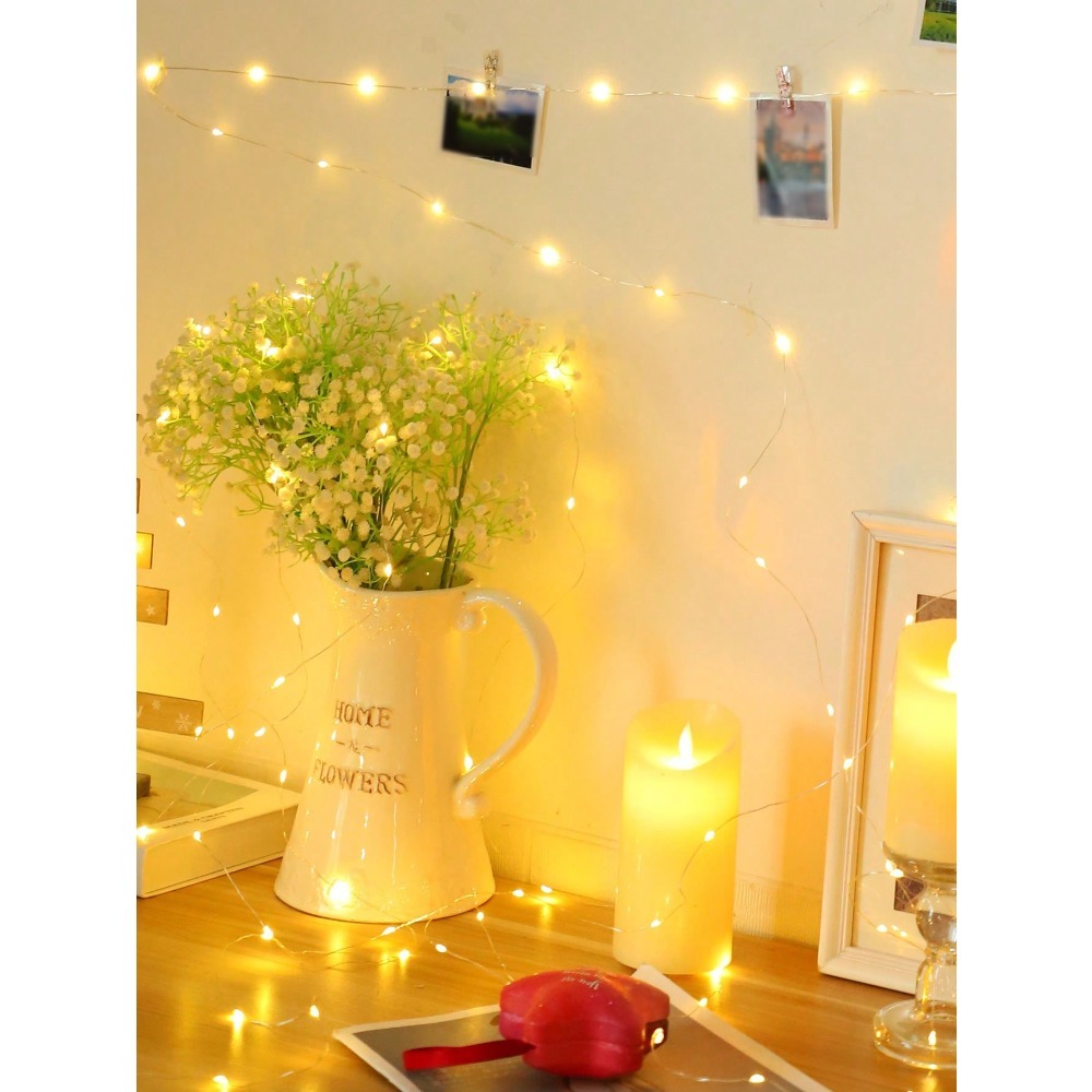 Led Fairy String Lights - 1pc Warm White LED Copper Wire