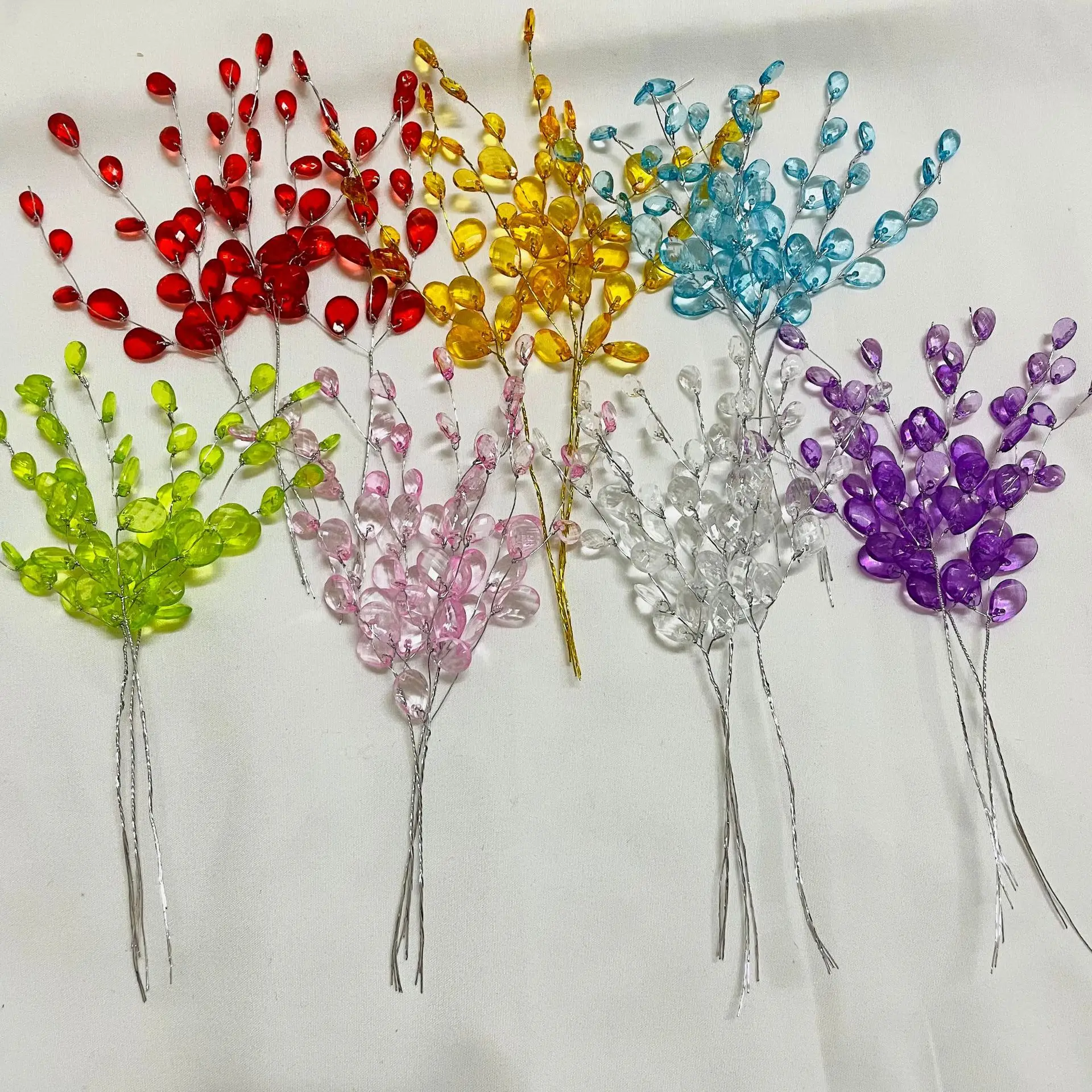 50Pcs 3-Forks Acrylic Strip Wa - Christmas Wreath Fake ulasan dan harga