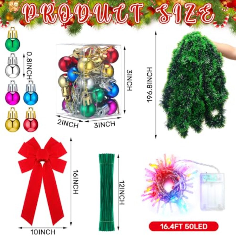 LED Christmas Car Spare Tire D - Tinsel Garland Decoration ulasan dan harga