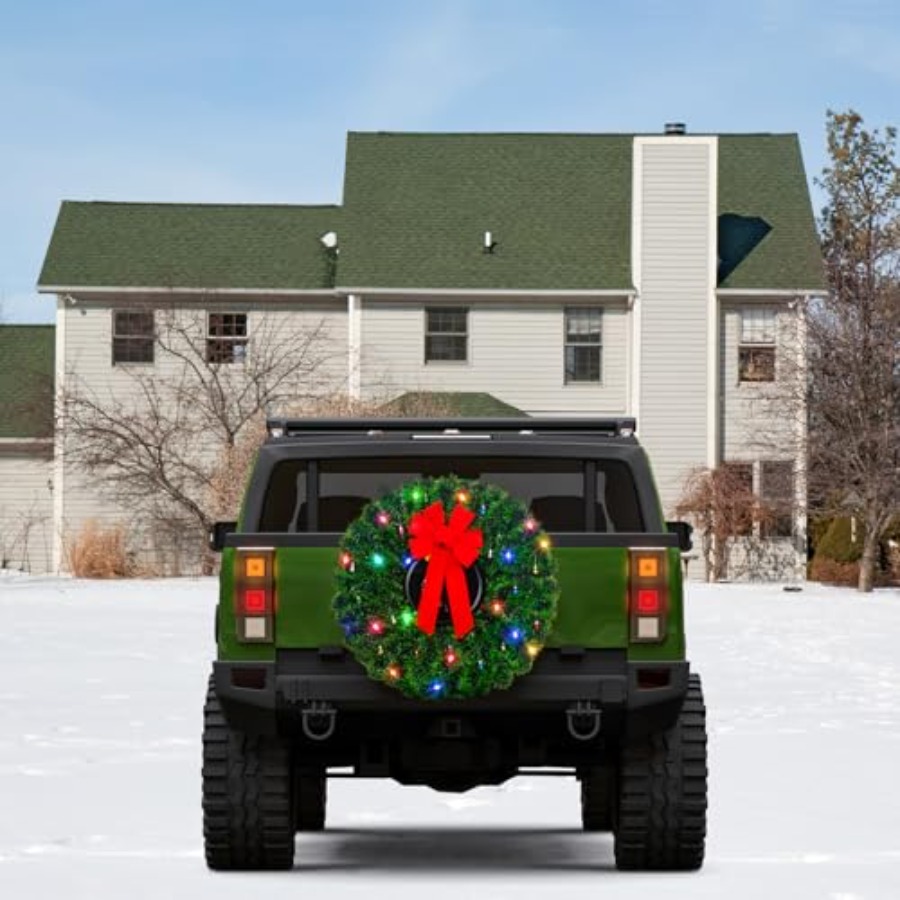 LED Christmas Car Spare Tire D - Tinsel Garland Decoration ulasan dan harga