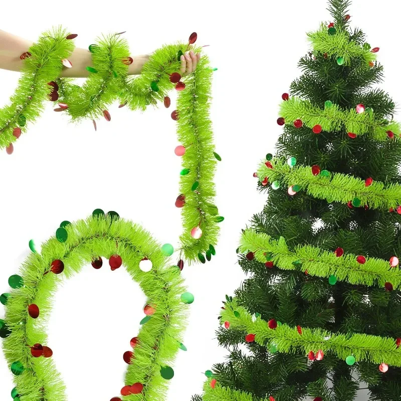 2M Length Christmas Tinsel Gar - Tinsel Garland Decoration ulasan dan harga