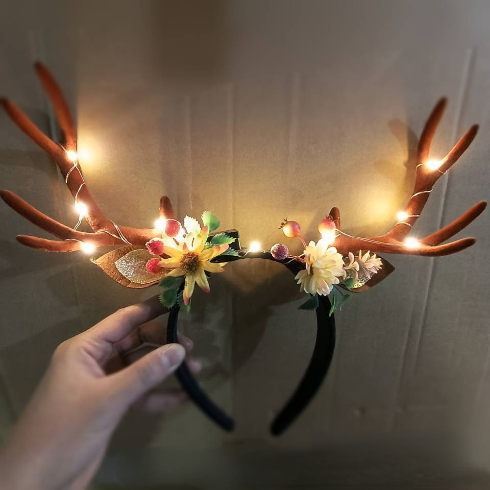 Reindeer Antlers Light up Head - Reindeer Antlers Headband ulasan dan harga