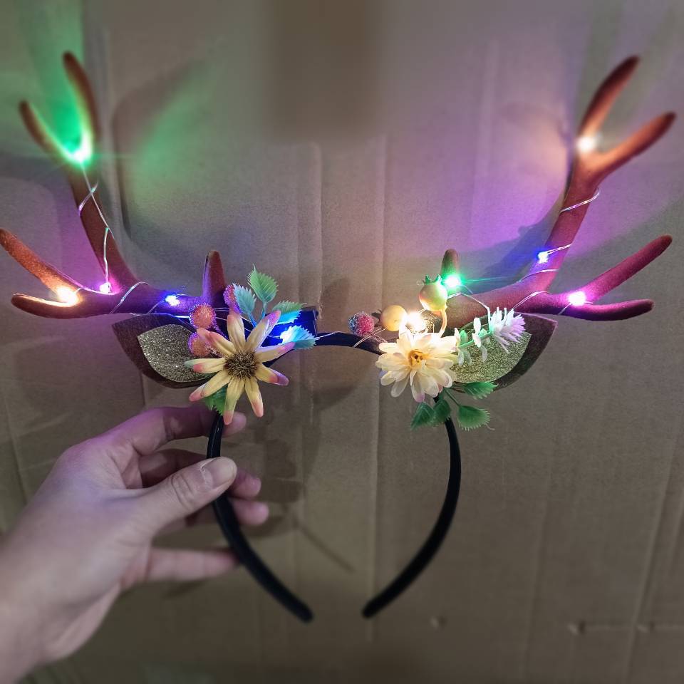 Reindeer Antlers Light up Head - Reindeer Antlers Headband ulasan dan harga