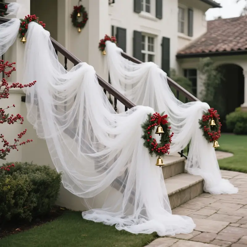 DIY Decoration Tulle Arch Drap - Christmas Table Runner ulasan dan harga