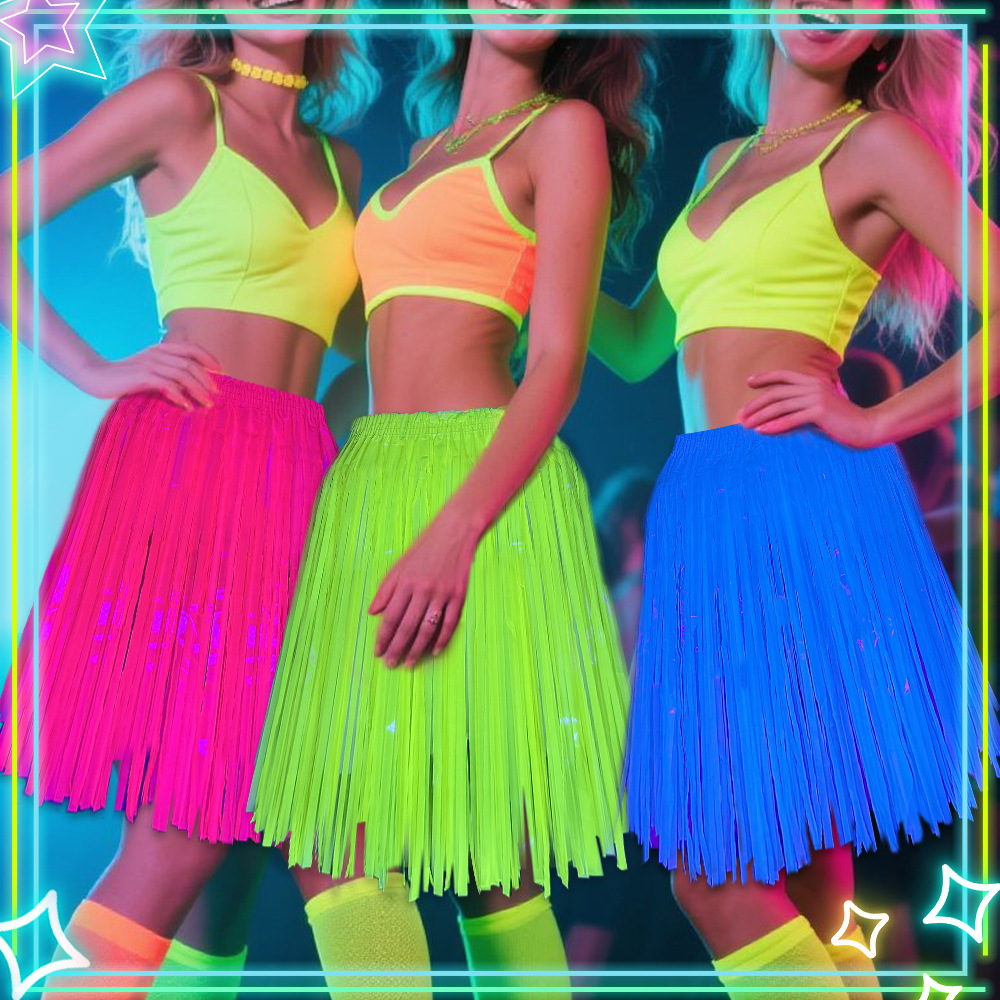 Neon Fluorescent Tinsel Skirt, - Tinsel Garland Decoration ulasan dan harga