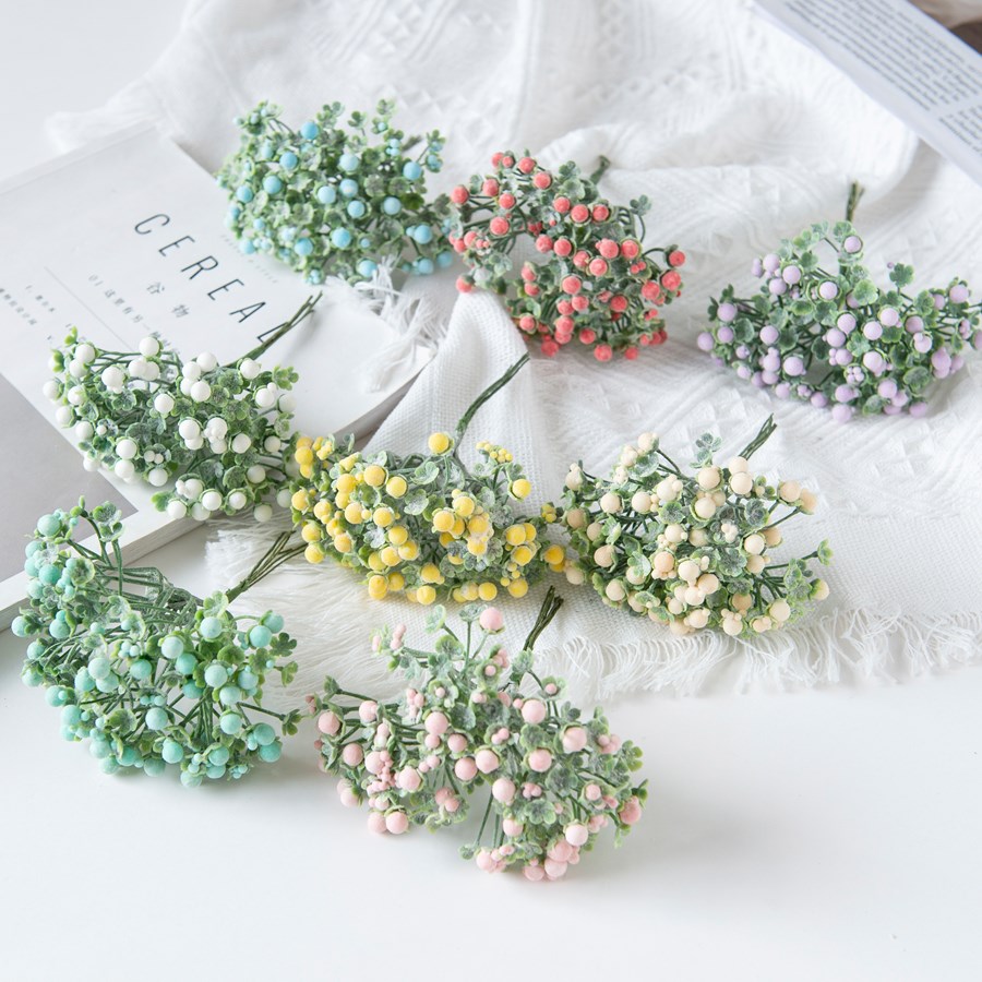Artificial Plum Flowers Baby's - Christmas Wreath Fake ulasan dan harga