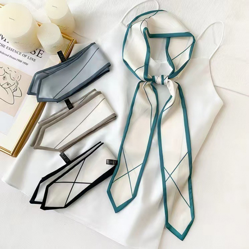 Versatile silk scarf, thin, lo - Ribbon Bow Gift ulasan dan harga