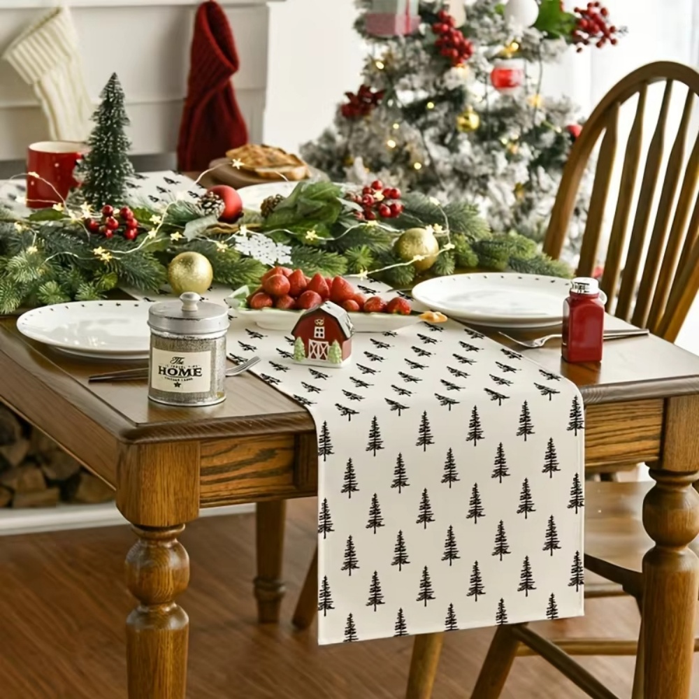 Minimalist Christmas Tree Tabl - Christmas Table Runner ulasan dan harga