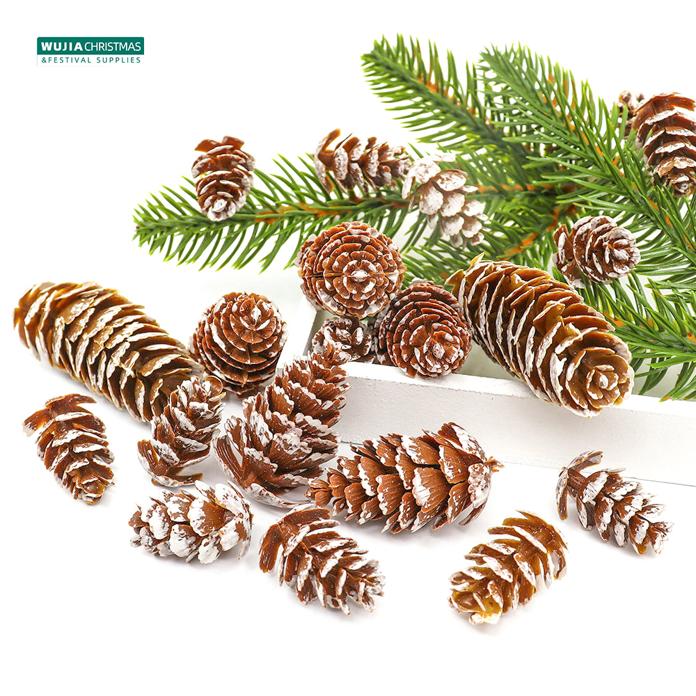 24Pcs Christmas Fake Pine Cone - Christmas Wreath Fake ulasan dan harga