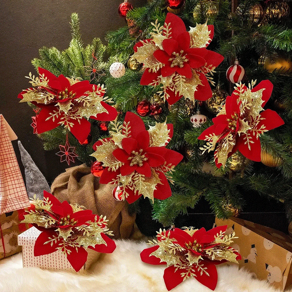 9cm Glitter Artifical Christma - Christmas Wreath Fake ulasan dan harga
