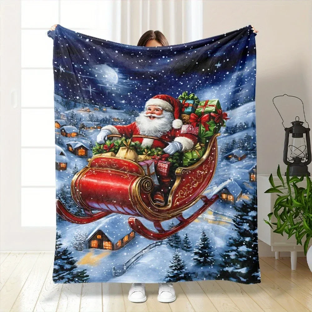 Santas Sleigh GiftFilled Winte - Christmas Throw Blanket ulasan dan harga