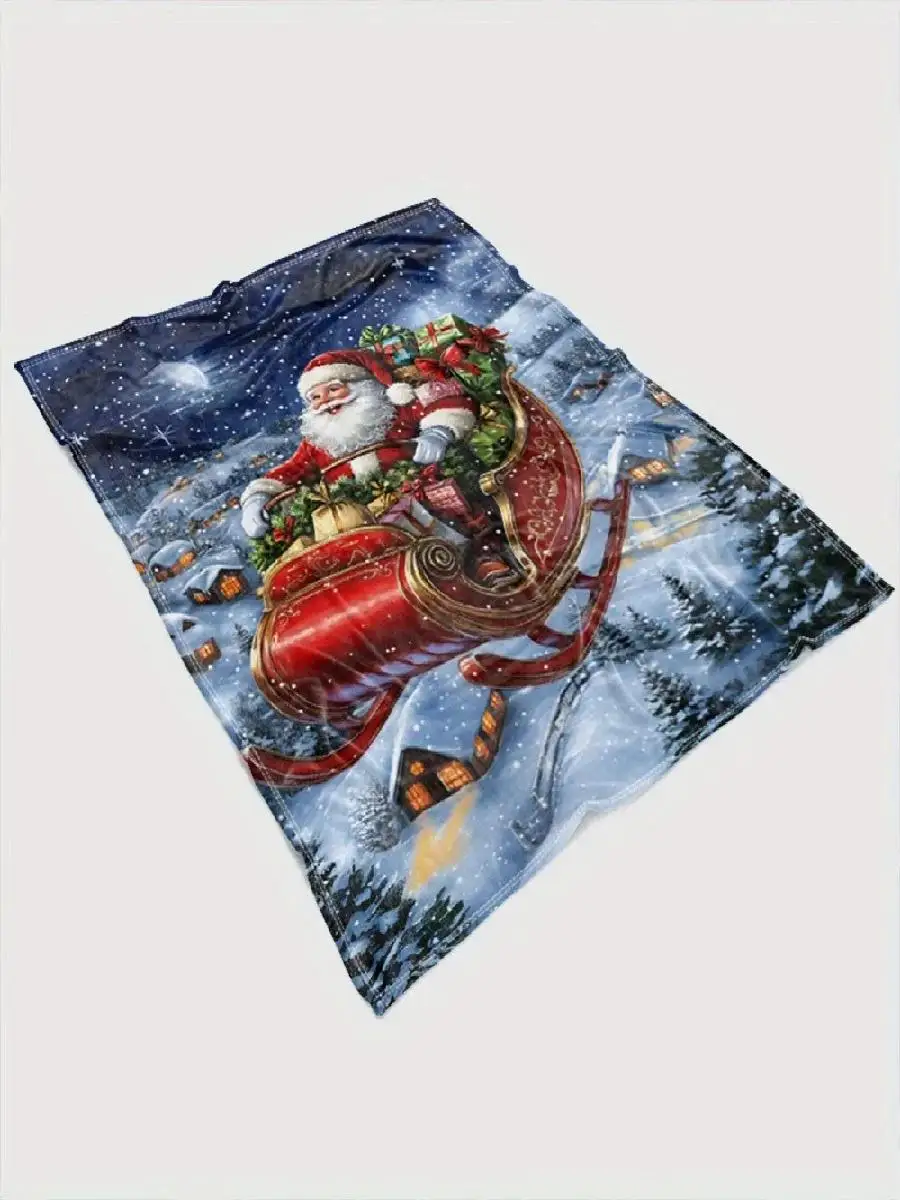 Santas Sleigh GiftFilled Winte - Christmas Throw Blanket ulasan dan harga
