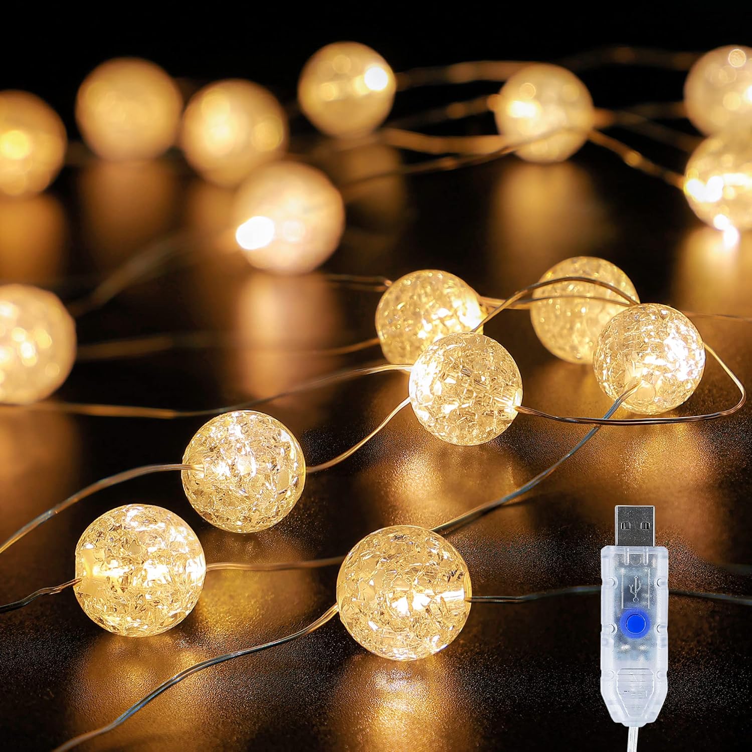 10FT 30 LED Crystal Ball Strin - Led Fairy String Lights ulasan dan harga