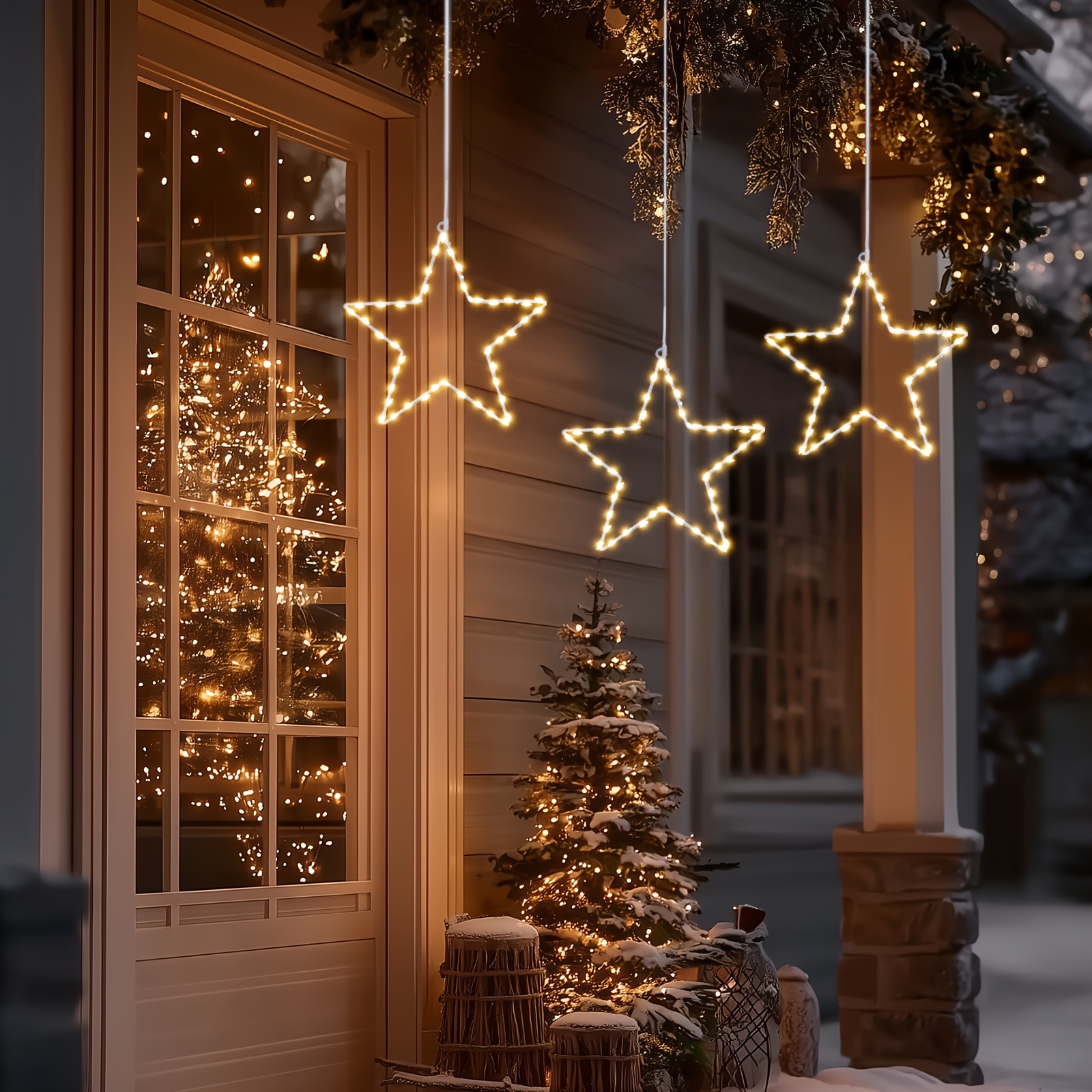 6/3pcs Battery Operated Hangin - Christmas Lights Outdoor ulasan dan harga