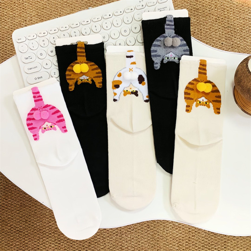 Couple Cat Egg Socks 3D Funny  - Christmas Stocking Hanging ulasan dan harga
