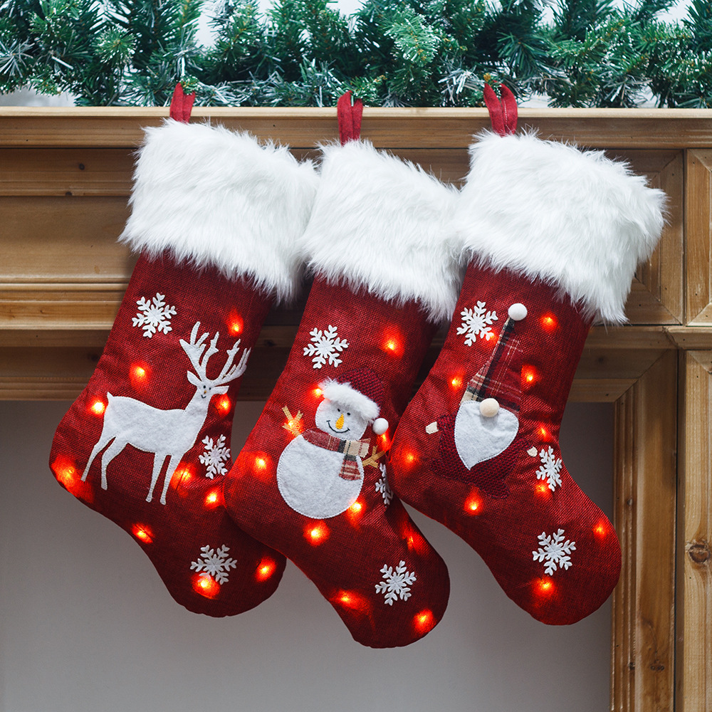 Christmas Socks With Led Light - Christmas Stocking Hanging ulasan dan harga