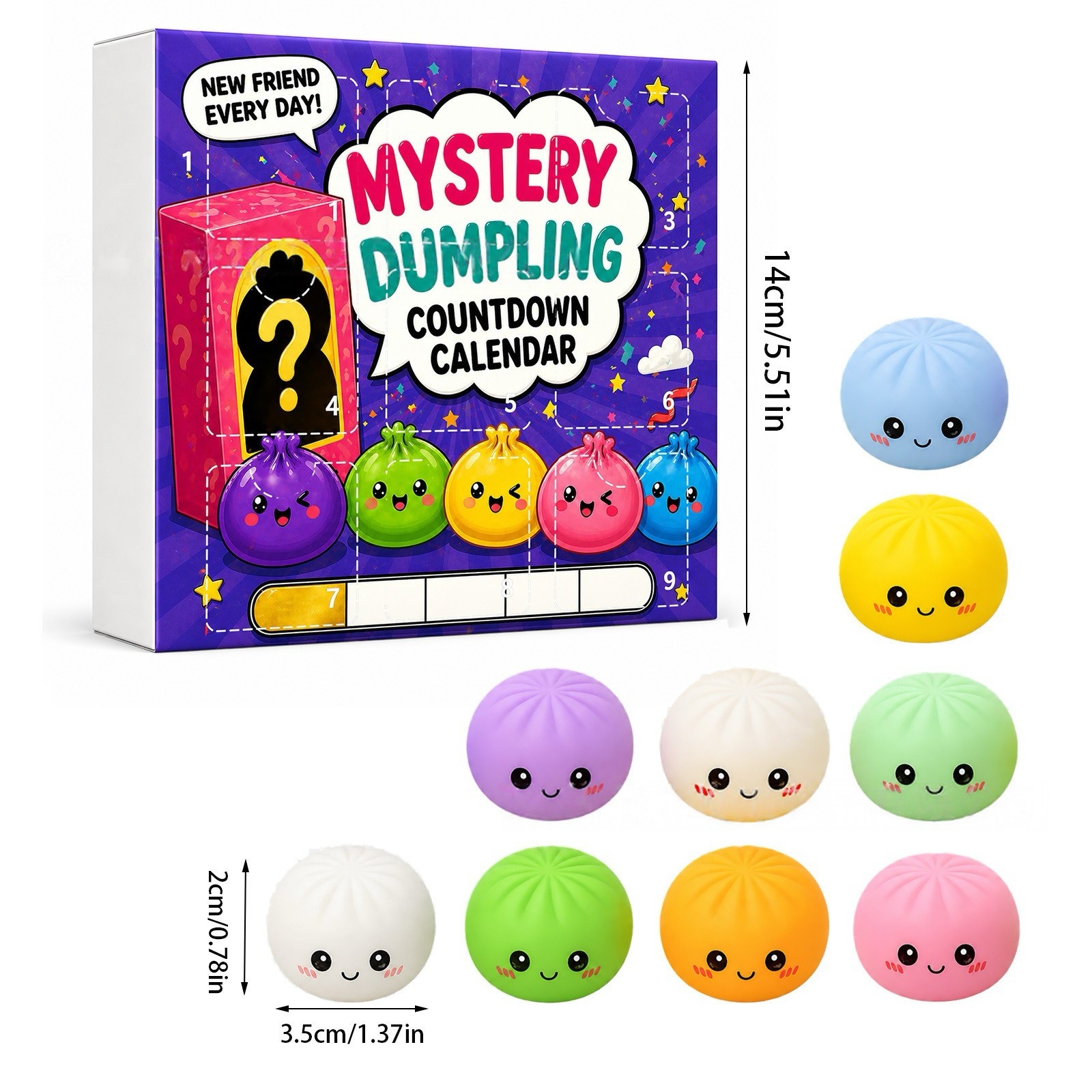 Kawaii Squishy Dumpling Advent - Advent Calendar Gift ulasan dan harga
