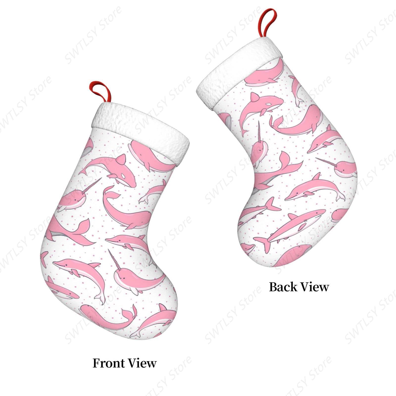 Christmas Pink Whales Xmas Hol - Christmas Stocking Hanging ulasan dan harga