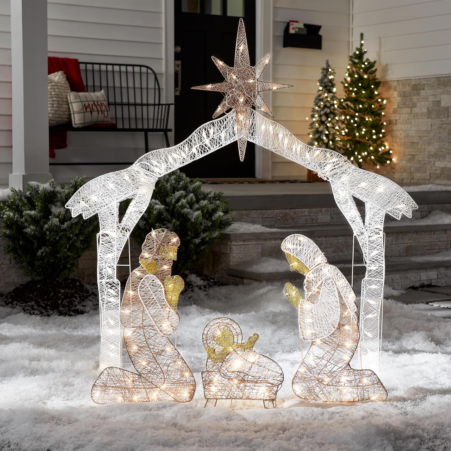 4.5 ft Pre-lit Artificial Chri - Christmas Tree Artificial ulasan dan harga