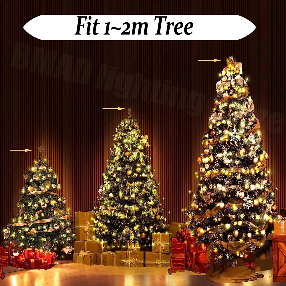 Christmas Tree Waterfall Light - Led Fairy String Lights ulasan dan harga