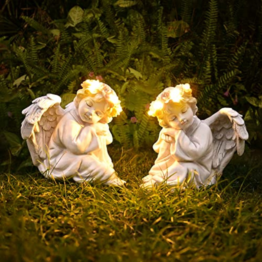 Angel Statue Garden Decor for  - Christmas Lights Outdoor ulasan dan harga