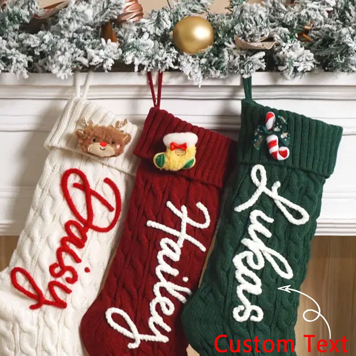 1PC Christmas decorative stock - Christmas Stocking Hanging ulasan dan harga