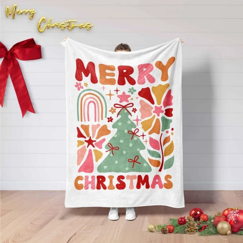 Merry Christmas Flannel Blanke - Christmas Throw Blanket ulasan dan harga