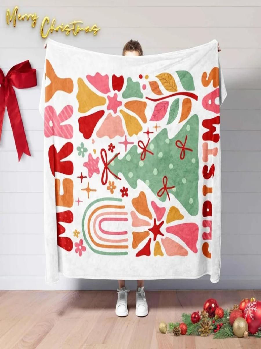 Merry Christmas Flannel Blanke - Christmas Throw Blanket ulasan dan harga